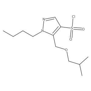 1-butyl-5-(isobutoxymethyl)-1H-pyrazole-4-sulfonyl chloride结构式