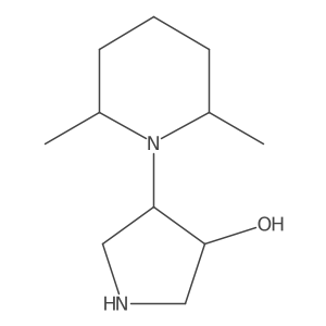 rac-(3R,4R)-4-(2,6-dimethylpiperidin-1-yl)pyrrolidin-3-ol Structure