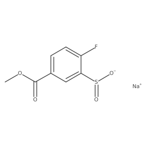 Sodium 2-fluoro-5-(methoxycarbonyl)benzene-1-sulfinate Structure
