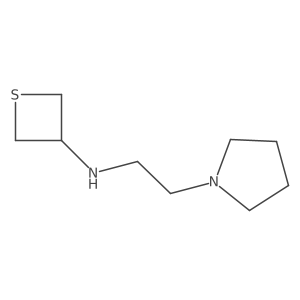 N-(2-(Pyrrolidin-1-yl)ethyl)thietan-3-amine结构式