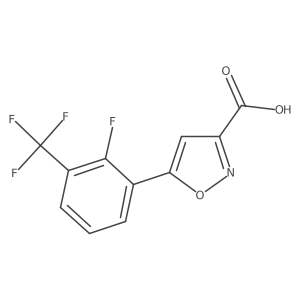 5-[2-Fluoro-3-(trifluoromethyl)phenyl]-1,2-oxazole-3-carboxylic acid Structure