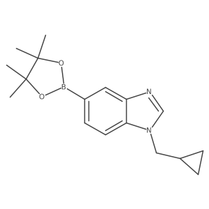 1-(Cyclopropylmethyl)-5-(4,4,5,5-tetramethyl-1,3,2-dioxaborolan-2-yl)-1H-benzo[d]imidazole结构式