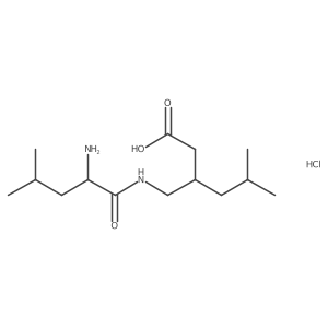 (3S)-3-{[(2S)-2-amino-4-methylpentanamido]methyl}-5-methylhexanoic acid hydrochloride结构式