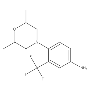 4-[(2R,6S)-2,6-Dimethylmorpholin-4-yl]-3-(trifluoromethyl)aniline Structure