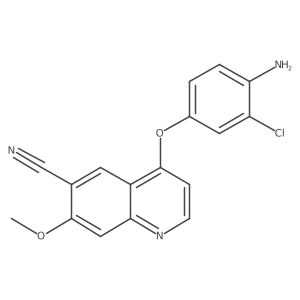 4-(4-Amino-3-chlorophenoxy)-7-methoxy-6-quinolinecarbonitrile Hydrochloride Structure