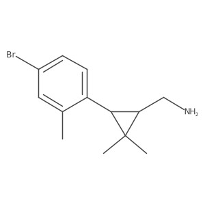 [3-(4-Bromo-2-methylphenyl)-2,2-dimethylcyclopropyl]methanamine结构式