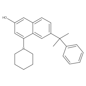 6-(2-Phenylpropan-2-yl)-4-(piperidin-1-yl)naphthalen-2-ol Structure