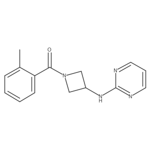 (3-(Pyrimidin-2-ylamino)azetidin-1-yl)(o-tolyl)methanone结构式