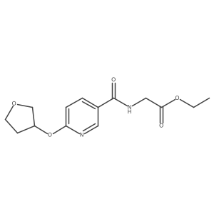 Ethyl 2-(6-((tetrahydrofuran-3-yl)oxy)nicotinamido)acetate Structure