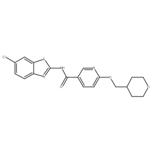 N-(6-chlorobenzo[d]thiazol-2-yl)-6-((tetrahydro-2H-pyran-4-yl)methoxy)nicotinamide Structure