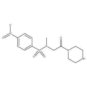 N-methyl-4-nitro-N-[2-oxo-2-(piperazin-1-yl)ethyl]benzene-1-sulfonamide Structure