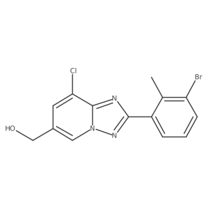 (2-(3-Bromo-2-methylphenyl)-8-chloro-[1,2,4]triazolo[1,5-a]pyridin-6-yl)methanol Structure