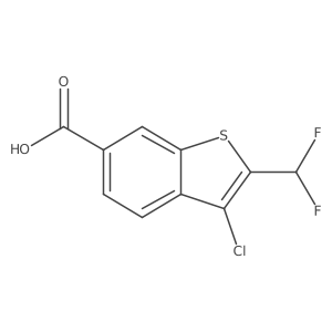 3-Chloro-2-(difluoromethyl)-1-benzothiophene-6-carboxylic acid Structure
