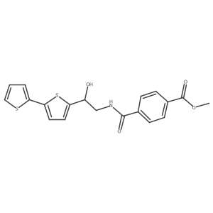 Methyl 4-[(2-{[2,2'-bithiophene]-5-yl}-2-hydroxyethyl)carbamoyl]benzoate结构式