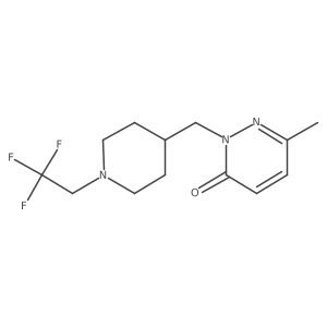 6-Methyl-2-{[1-(2,2,2-trifluoroethyl)piperidin-4-yl]methyl}-2,3-dihydropyridazin-3-one Structure