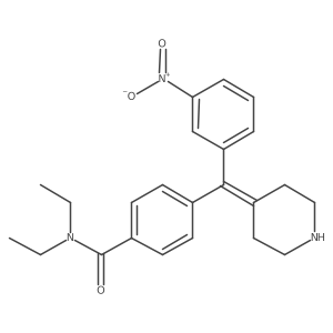 n,n-Diethyl-4-(3-nitrophenyl-piperidin-4-ylidene-methyl)-benzamide Structure