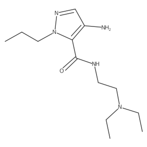 4-Amino-N-[2-(diethylamino)ethyl]-1-propyl-1H-pyrazole-5-carboxamide结构式
