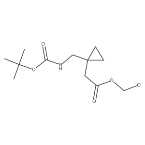 Chloromethyl 2-[1-({[(tert-butoxy)carbonyl]amino}methyl)cyclopropyl]acetate Structure
