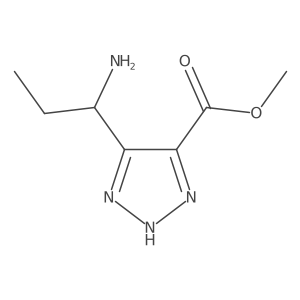 methyl 5-(1-aminopropyl)-1H-1,2,3-triazole-4-carboxylate Structure