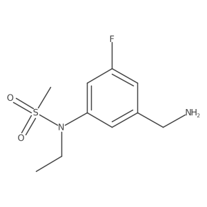 N-[3-(aminomethyl)-5-fluorophenyl]-N-ethylmethanesulfonamide结构式