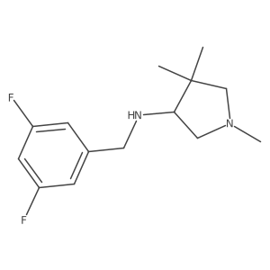 N-[(3,5-difluorophenyl)methyl]-1,4,4-trimethylpyrrolidin-3-amine结构式