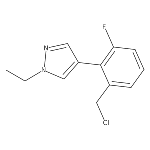 4-[2-(chloromethyl)-6-fluorophenyl]-1-ethyl-1H-pyrazole结构式