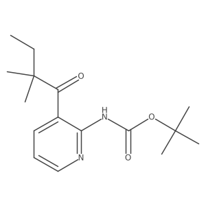 tert-butyl N-[3-(2,2-dimethylbutanoyl)pyridin-2-yl]carbamate结构式