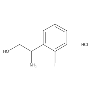 2-Amino-2-(2-iodophenyl)ethan-1-ol hydrochloride结构式