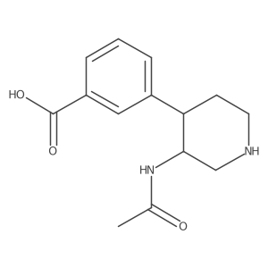 3-(3-Acetamidopiperidin-4-yl)benzoic acid Structure