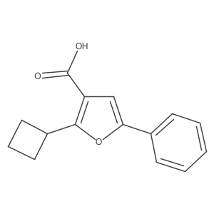 2-Cyclobutyl-5-phenylfuran-3-carboxylic acid Structure