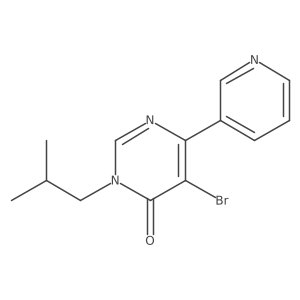 5-Bromo-3-(2-methylpropyl)-6-(pyridin-3-yl)-3,4-dihydropyrimidin-4-one结构式