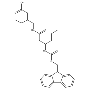 4-[(3S)-3-({[(9H-fluoren-9-yl)methoxy]carbonyl}amino)hexanamido]-3-methoxybutanoic acid结构式