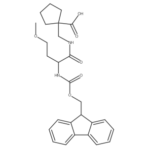 1-{[2-({[(9H-fluoren-9-yl)methoxy]carbonyl}amino)-4-methoxybutanamido]methyl}cyclopentane-1-carboxylic acid Structure