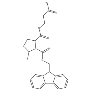 3-[(3-{[(9H-fluoren-9-yl)methoxy]carbonyl}-2-methyl-1,3-thiazolidin-4-yl)formamido]propanoic acid Structure