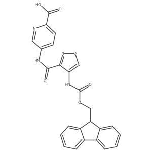 5-[4-({[(9H-fluoren-9-yl)methoxy]carbonyl}amino)-1,2,5-oxadiazole-3-amido]pyridine-2-carboxylic acid结构式