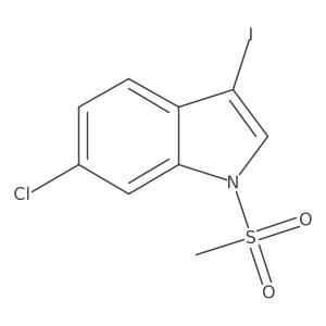 6-chloro-3-iodo-1-methanesulfonyl-1H-indole Structure