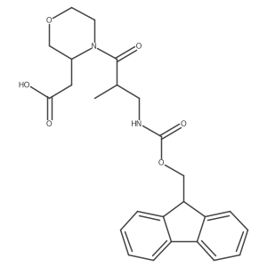 2-{4-[3-({[(9H-fluoren-9-yl)methoxy]carbonyl}amino)-2-methylpropanoyl]morpholin-3-yl}acetic acid Structure