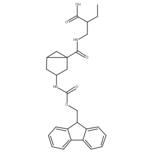 2-({[3-({[(9H-fluoren-9-yl)methoxy]carbonyl}amino)bicyclo[3.1.0]hexan-1-yl]formamido}methyl)butanoic acid结构式