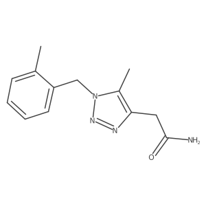 2-{5-methyl-1-[(2-methylphenyl)methyl]-1H-1,2,3-triazol-4-yl}acetamide结构式