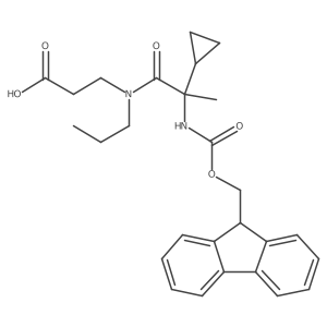 3-[2-cyclopropyl-2-({[(9H-fluoren-9-yl)methoxy]carbonyl}amino)-N-propylpropanamido]propanoic acid Structure