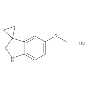 5'-Methoxy-1',2'-dihydrospiro[cyclopropane-1,3'-indole] hydrochloride结构式