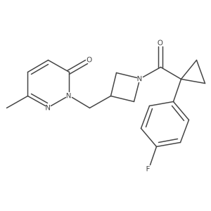 2-({1-[1-(4-Fluorophenyl)cyclopropanecarbonyl]azetidin-3-yl}methyl)-6-methyl-2,3-dihydropyridazin-3-one Structure