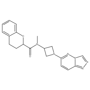 N-methyl-N-(1-{[1,2,4]triazolo[4,3-b]pyridazin-6-yl}azetidin-3-yl)-3,4-dihydro-2H-1-benzopyran-2-carboxamide结构式