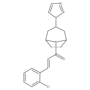 (2E)-3-(2-chlorophenyl)-1-[3-(1H-1,2,3-triazol-1-yl)-8-azabicyclo[3.2.1]octan-8-yl]prop-2-en-1-one Structure