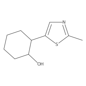 rac-(1R,2R)-2-(2-methyl-1,3-thiazol-5-yl)cyclohexan-1-ol结构式