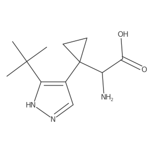 2-amino-2-[1-(3-tert-butyl-1H-pyrazol-4-yl)cyclopropyl]acetic acid Structure