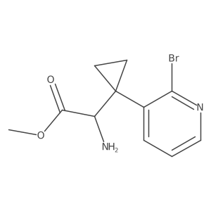 Methyl 2-amino-2-[1-(2-bromopyridin-3-yl)cyclopropyl]acetate结构式