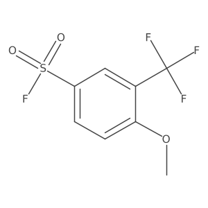 4-Methoxy-3-(trifluoromethyl)benzene-1-sulfonyl fluoride结构式