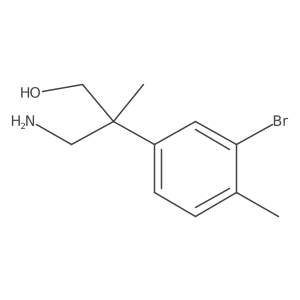 3-Amino-2-(3-bromo-4-methylphenyl)-2-methylpropan-1-ol结构式
