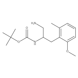 tert-butyl N-[1-amino-3-(2-methoxy-6-methylphenyl)propan-2-yl]carbamate结构式